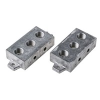 Festo 3 stations G 3/8 Manifold End Base, Aluminium 3/8 in G