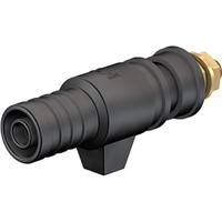 Staubli 32A, Black Binding Post With Brass Contacts and Gold Plated - 4mm Hole Diameter