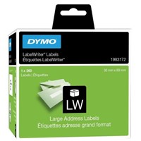 Dymo on White Label Printer Tape &amp;amp; Label