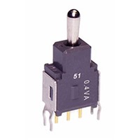 NKK Switches SPDT Toggle Switch, (On)-Off-(On), PCB