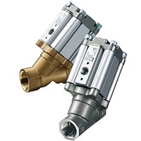 SMC Angle Seat Pneumatic Operated Process Valve, 3/8 in G