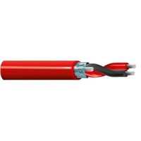 Belden Red 88760 Installation Cable, Aluminium Foil-PET Tape, Tinned Copper Braid 3.63mm OD 18 AWG 300 V ac 152m