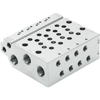 Festo 10 stations G 1/8 Manifold Base, Aluminium Alloy 1/8 in G