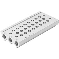 Festo 10 stations G 1/4 Manifold Base, Aluminium Alloy 1/4 in G