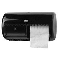 Tork Black Plastic Toilet Roll Dispenser, 153mm x 158mm x 286mm
