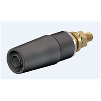 Staubli Black Female Banana Plug - Bolt, 600V