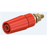 Staubli Red Female Banana Plug - Bolt, 600V