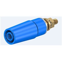 Staubli Blue Female Banana Plug - Bolt, 600V