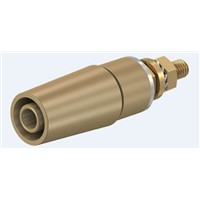 Staubli Brown Female Banana Plug - Bolt, 600V