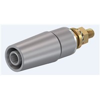 Staubli Grey Female Banana Plug - Bolt, 600V