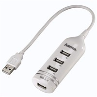 HAMA 4x USB A Port Hub, USB 2.0 - USB Bus Powered