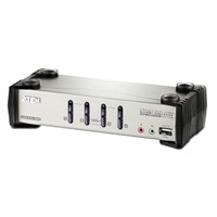 Aten 4 Port PS/2, USB VGA KVM Switch - 3.5 mm Stereo