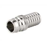 Straight Male Hose Coupling Nipple to Hose Tail, Stainless Steel