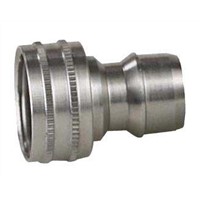 Straight Male Hose Coupling 1/2in Nipple to Threaded, 1/2 in BSP Female, Stainless Steel