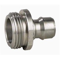 Straight Male Hose Coupling 3/4in Nipple to Threaded, 3/4 in BSP Male, Stainless Steel