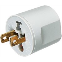 Lighting plug 2-pole 10A/250VAC white (D