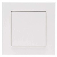 White Panel Mount Light Switch Pure White, 1 Way Screwless, 1 Gang IP20 1