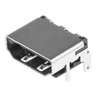 Standard 19 Way Female Right Angle HDMI Connector 40 V dc
