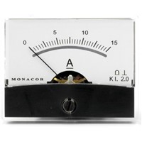 Monacor PM-2 Analogue Panel Ammeter 15A Moving Coil