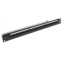 Brand-Rex Cat6Plus Series Cat6 24 Port RJ45 Keystone Patch Panel UTP 1U Black