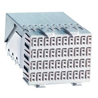 ERNI, ERmet ZD 1.5 (Horizontal) mm, 2.5 (Vertical) mm Pitch High Speed Backplane Connector, Female, Right Angle, 10