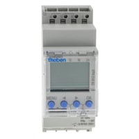 2 Channel Digital DIN Rail Time Switch Measures Hours, 230 V ac