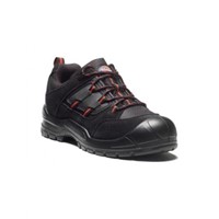 Dickies FA24/7S Black/Red Steel Toe Cap Men Safety Shoes, UK 7, EU 41