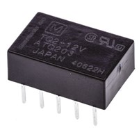 DPDT miniature HF relay, 1A 12Vdc coil