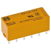 DPDT PCB Mount Latching Relay 3 A, 12V dc