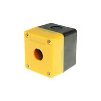 Omron Yellow A22N Push Button Enclosure - 1 Hole 22mm Diameter