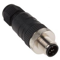Alpha Wire, 5 contacts Cable Mount M12 Plug Screw IP67