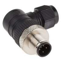 Alpha Wire, 4 contacts Cable Mount M12 Plug Screw IP67