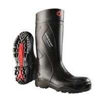 Dunlop Purofort Black Steel Toe Cap Safety Boots, EU 39