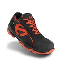 Heckel RUN-R 300 Black, Orange Non Metal Toe Cap Unisex Safety Trainers, UK 8, EU 42