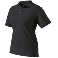 New Dickies Black Women's Cotton, Polyester Short Sleeved Polo, UK- 12  14