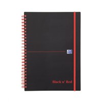 New Black N Red Notebook A5W/bnd PP Elastic