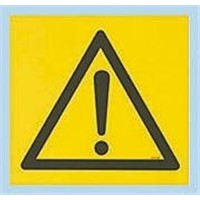 Brady 250226 1 x Danger Label, Black/Yellow Self-Adhesive PET