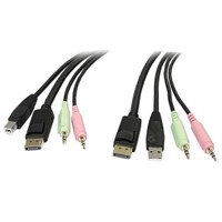 New Startech 1.8 (Cable)m Male 20 Pin DisplayPort, Male 3 Position Mini-Jack, Male 4 Pin USB 2.0 to Male 20 Pin