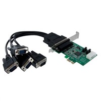 New 4 Port Native PCI Express RS232 Serial A