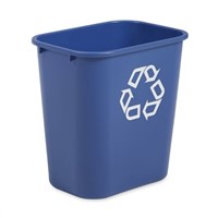 New Rubbermaid Commercial Products Rubbermaid 26.6L Blue Polyethylene Waste Paper Bin