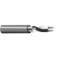 New Belden 2 Core Screened Grey Round Microphone Cable, 9mm od Flame Retardant, Low Smoke Zero Halogen (LSZH)
