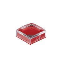 New Red/Clear Push Button Cap, for use with UB2 Series Non-illuminated Pushbuttons, Sculptured Cap
