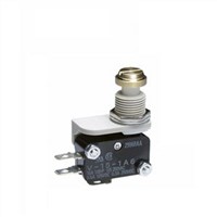 New NKK Switches Single Pole Double Throw (SPDT) On-(On) Push Button Switch, 12.5 (Dia.)mm, Central Fixing With Metal Lock