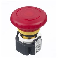 New Idec Emergency Button - 2NC, Pull or Turn, Push-to-Lock, 40mm, Mushroom Head