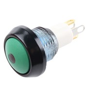 ITW 59 Single Pole Single Throw (SPST) Momentary Red LED Miniature Push Button Switch, IP67, 13.65 (Dia.)mm, Panel