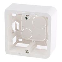 Legrand Mosaic White Plastic Back Box, NF, IP20, Surface Mount, 1 Gangs