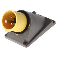 Legrand 16A Yellow 3 Pole Plastic Industrial Power Socket, IP44