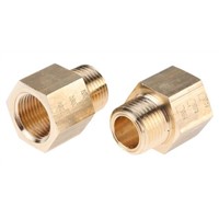 Legris LF3000 250 bar Brass Pneumatic Straight Threaded Adapter, NPT 3/8 Male To G 3/8 Female