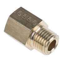 Legris LF3000 250 bar Brass Pneumatic Straight Threaded Adapter, NPT 1/4 Male To G 1/4 Female