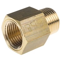 Legris LF3000 250 bar Brass Pneumatic Straight Threaded Adapter, R 1/2 Male To NPT 1/2 Female